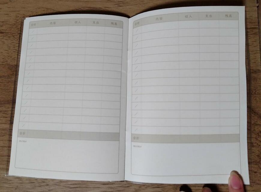 筆者撮影（セリア、B6 かんたん家計簿 ウィリアム・モリス）