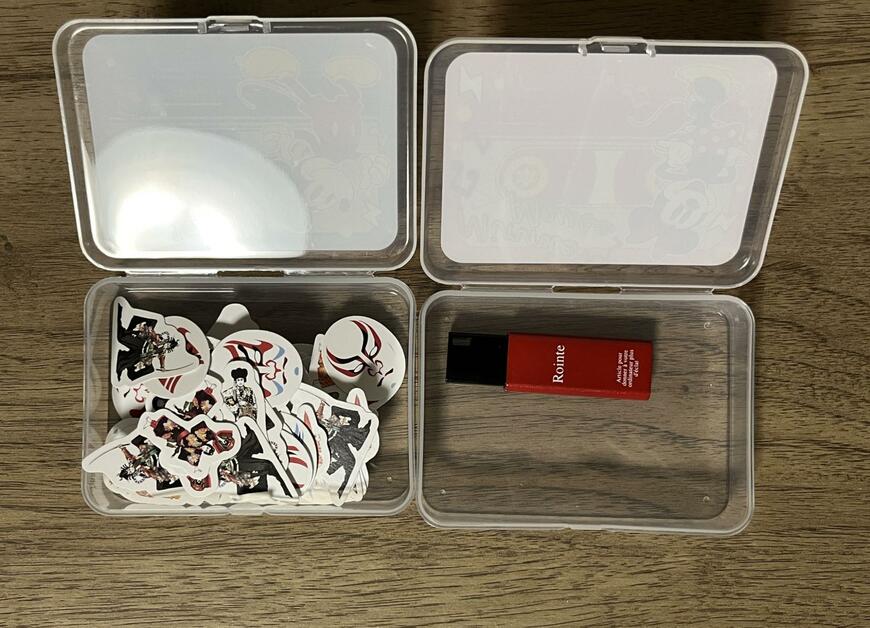 筆者撮影（セリア、プラ小物ケース / ミッキー＆ミニー）