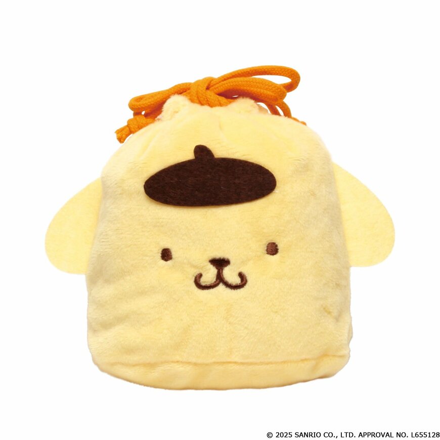 アイピーフォー株式会社公式 サンリオキャラクターズ ふわふわフェイス巾着(ポムポムプリン )
