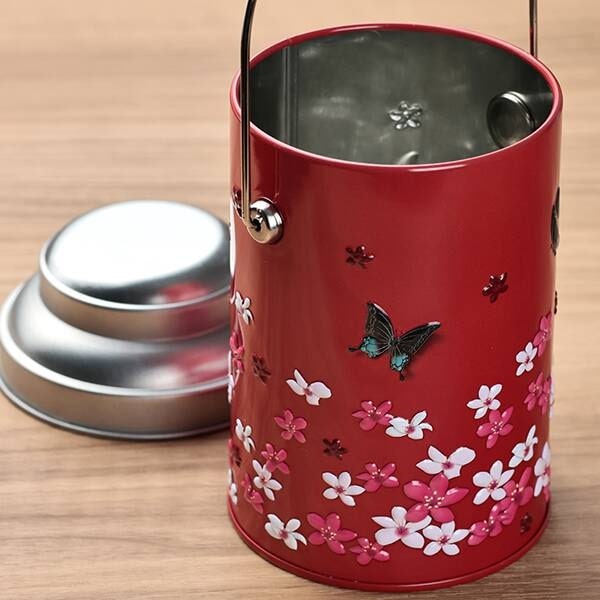 オリジナル　パイナップル風クッキー　客家柄缶