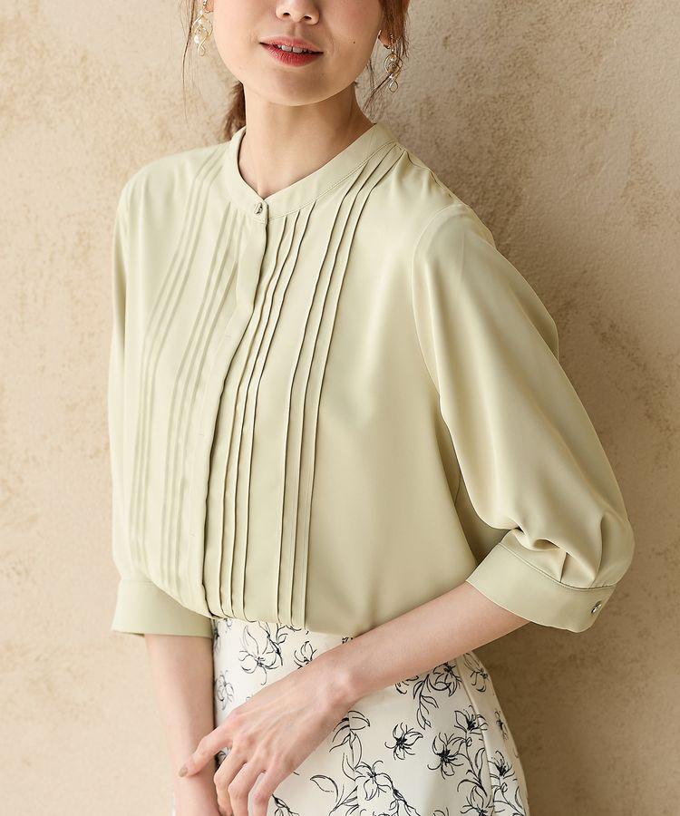 ハニーズ、6分袖ピンタックブラウス画像