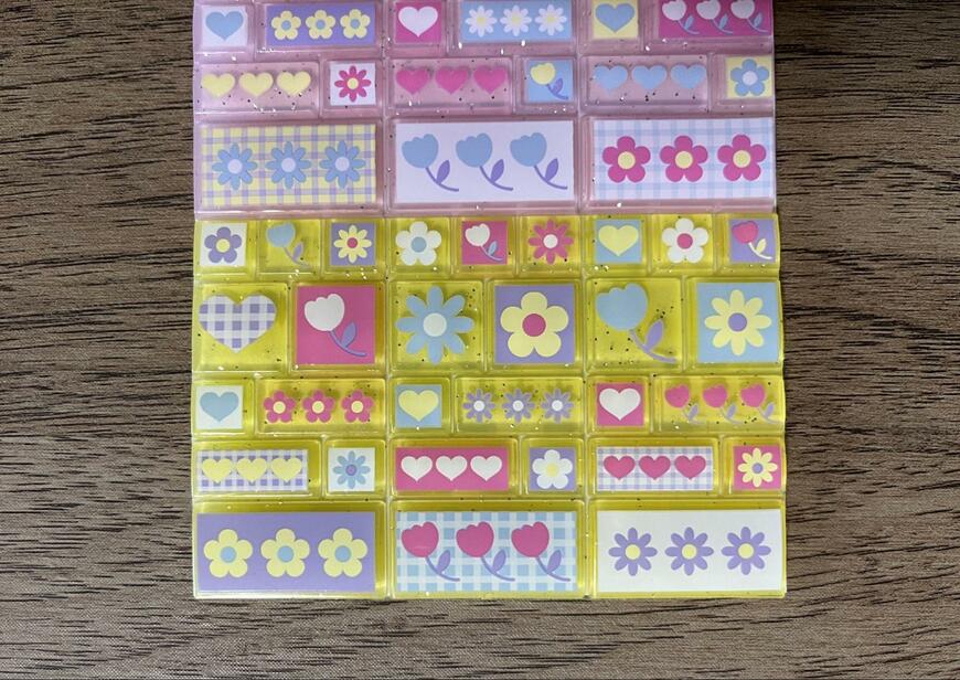 キャンドゥ、タイルシール 90片 フラワー 　画像