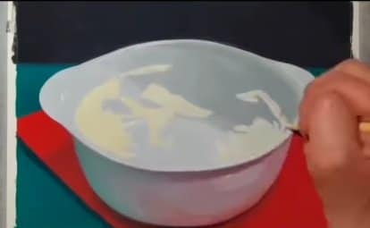 【超リアルな絵】ネタばれ厳禁！2度だまされる？「超絶リアル」な料理画の見事な最終形に驚きを隠せない！