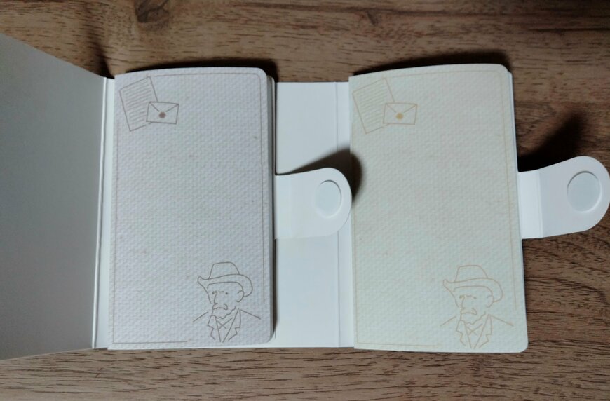 筆者撮影（セリア、ブック型メモ ゴッホ 60枚）