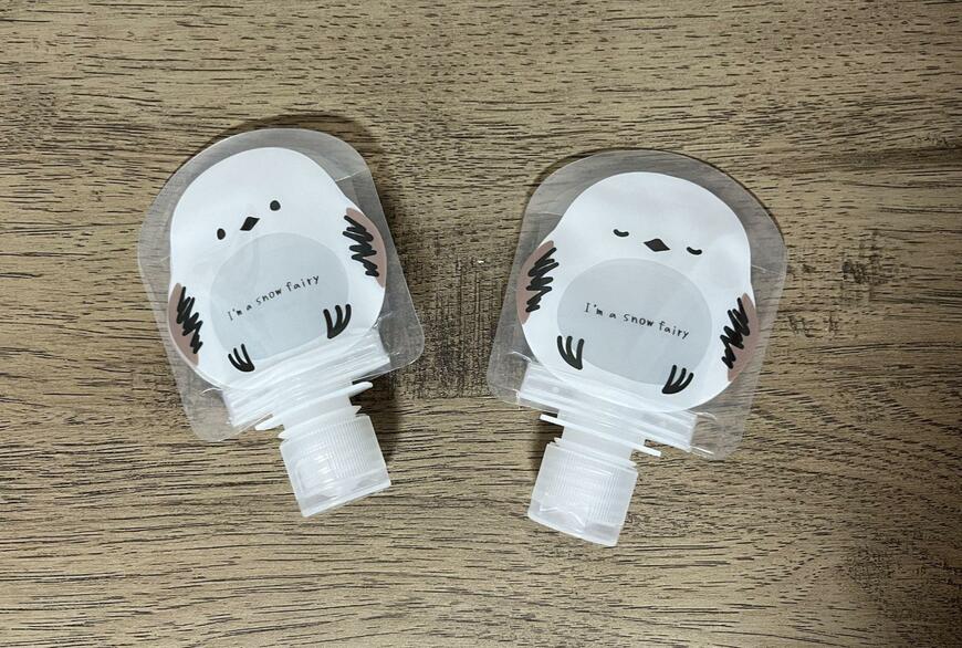 セリア、詰め替えパウチ 2P シマエナガ柄商品画像