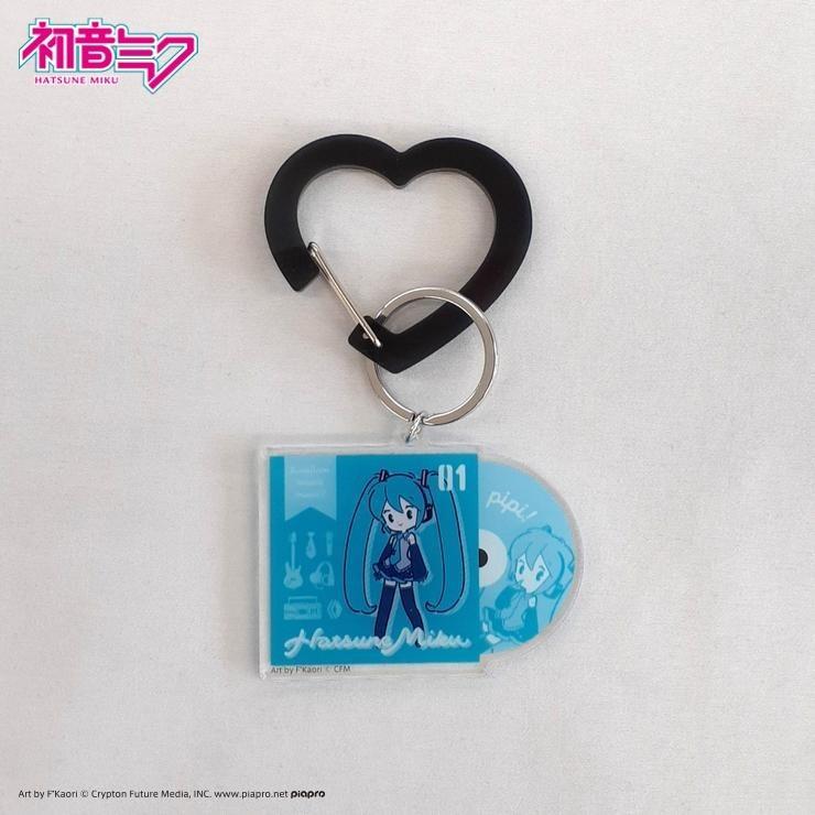 しまむら、カラビナ付キーリング（初音ミク）・ブラック 213商品画像