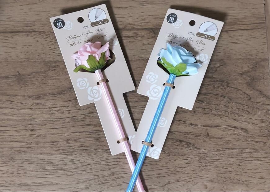 セリア、油性ボールペン ローズ商品画像