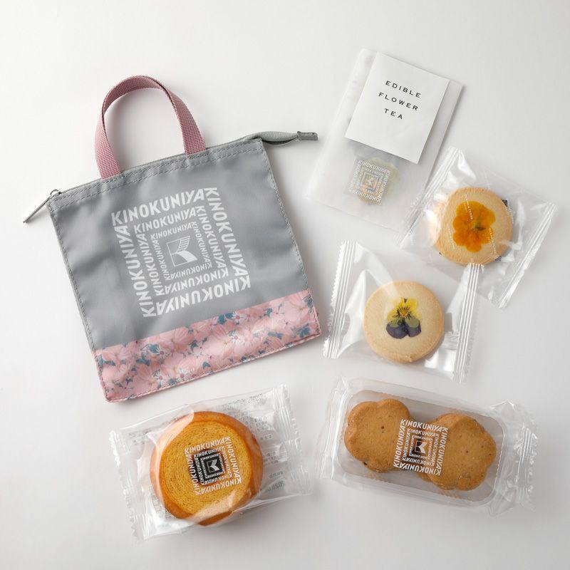 ＜オンラインストア限定・スライドジッパー付＞紀ノ国屋 フローラルスイーツバッグ