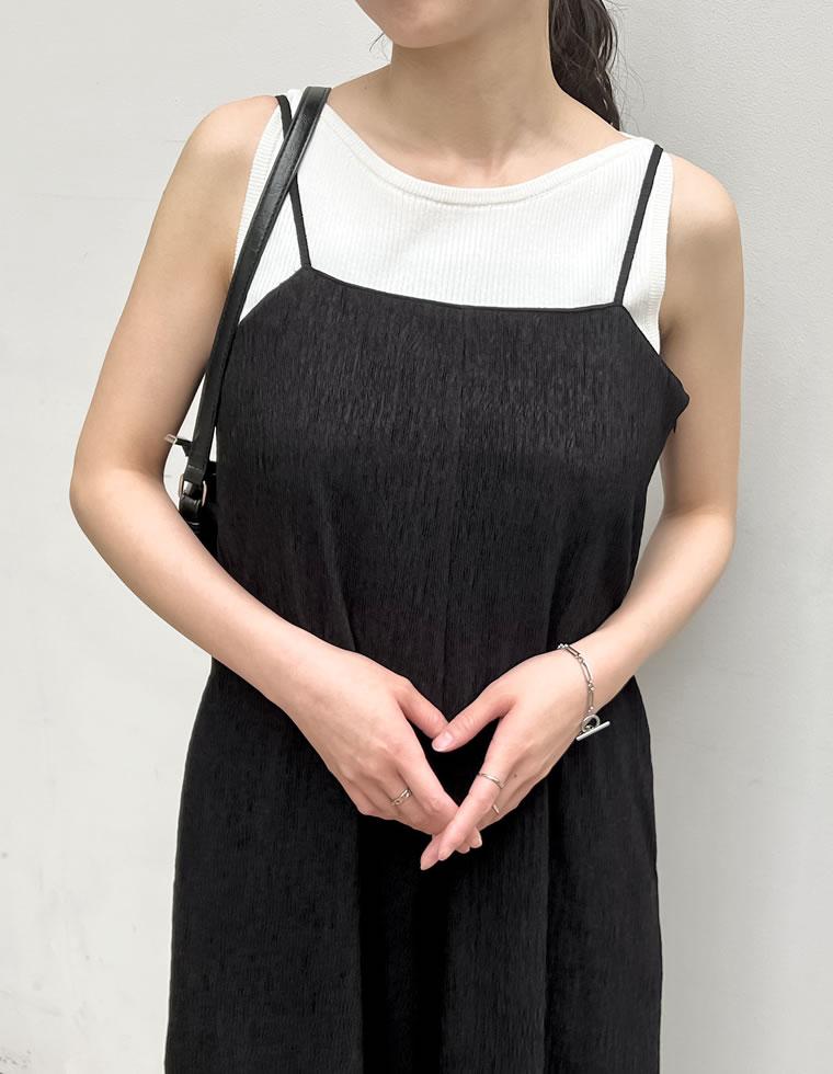 [神山まりあさん着用][2024 SUMMER COLLECTION][低身長/高身長サイズ有]ベアルーズキャミオールインワン