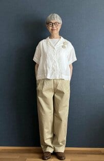 【70代マダム】無印良品のTシャツ＆ブラウスで組むコーデに「涼しげで最高！」「さすがのカラーリング」の声