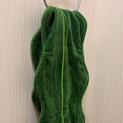 何食わぬ雰囲気のタオルに笑ってしまいます