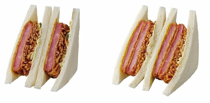 ローソンの新商品:盛りすぎ!ハムカツサンド