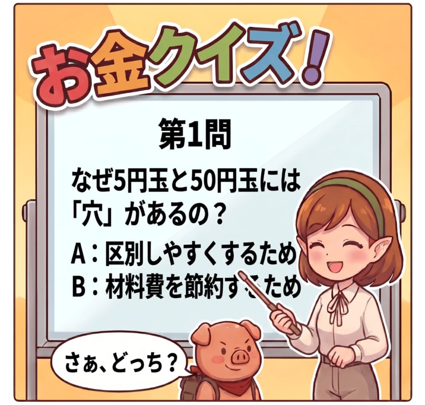 【お金の雑学クイズ】5円玉と50円玉に「穴」があるのはなぜ？本当の理由に驚き！