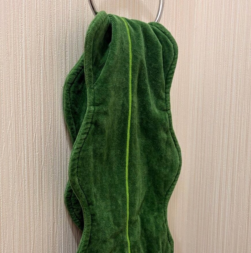 何食わぬ雰囲気のタオルに笑ってしまいます