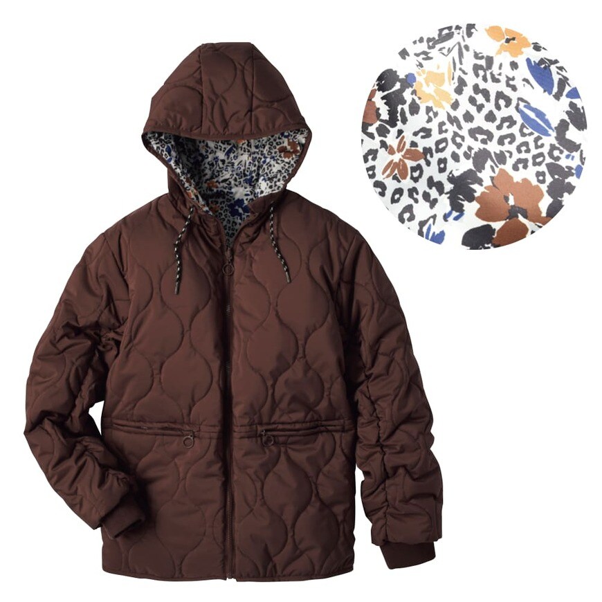 出所：ワークマン オンラインストア レディース防風撥水ストレッチリバーシブルウォームフーディー