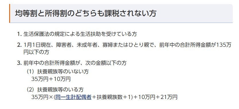出所：東京都中央区「住民税がかからない方」