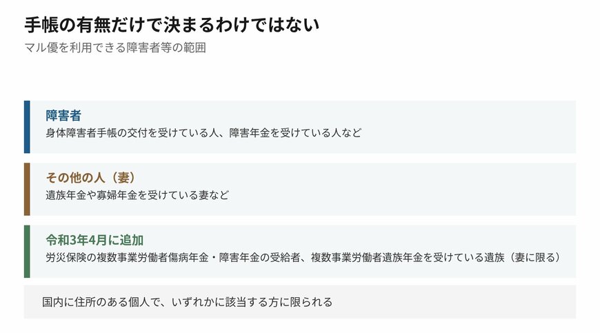 手帳の有無だけで決まるわけではありません