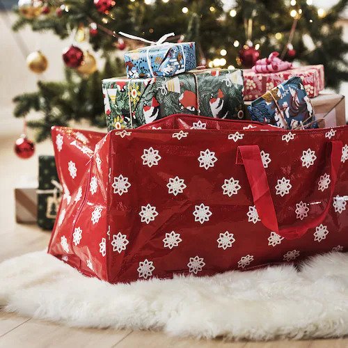 出所：IKEA公式サイト　VINTERFINT ヴィンテルフィント 収納バッグ　レッド