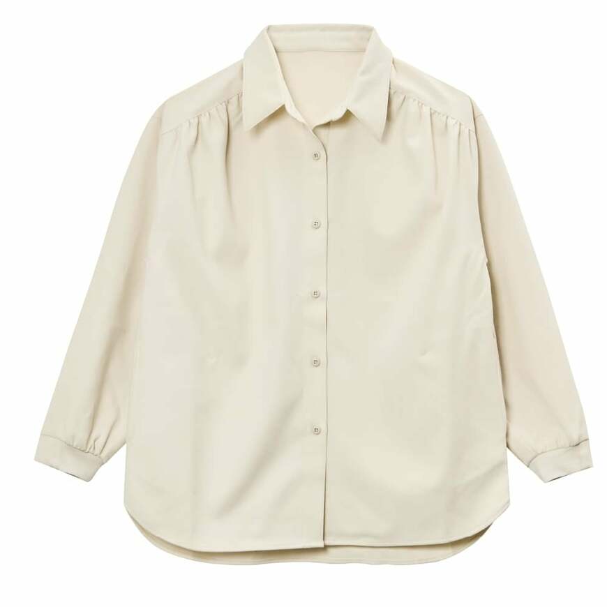 ワークマン公式、レディース撥水シーンレスギャザーブラウス