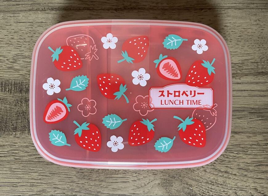 セリア、K682 お弁当箱レトロフルーツ L