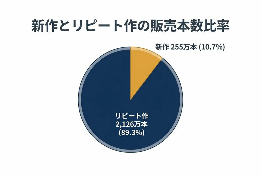 新作とリピート作の販売本数比率(2027年3月期 第1四半期)