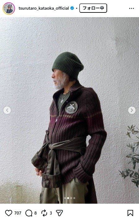 出所：片岡鶴太郎のInstagram（＠tsurutaro_kataoka_official）　参照日：2026年4月14日