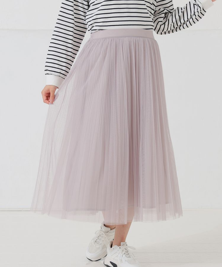 出所：ハニーズ公式通販 チュールプリーツスカート