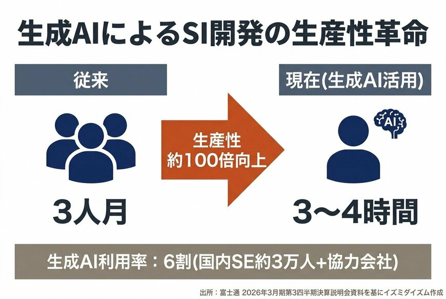 出所：富士通「2026年3月期 第3四半期 決算説明会資料」を基にイズミダイズム作成