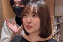 【丸顔でボブが似合わない】と悩む女性　縦ラインを引き出すプロの技で小顔に！「顔が小さくなった気がする！」と大満足の笑顔