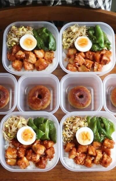 完成した節約弁当