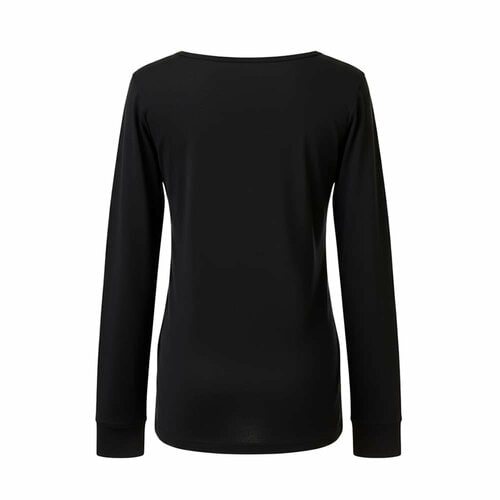 レディースメリノウール100長袖クルーネック