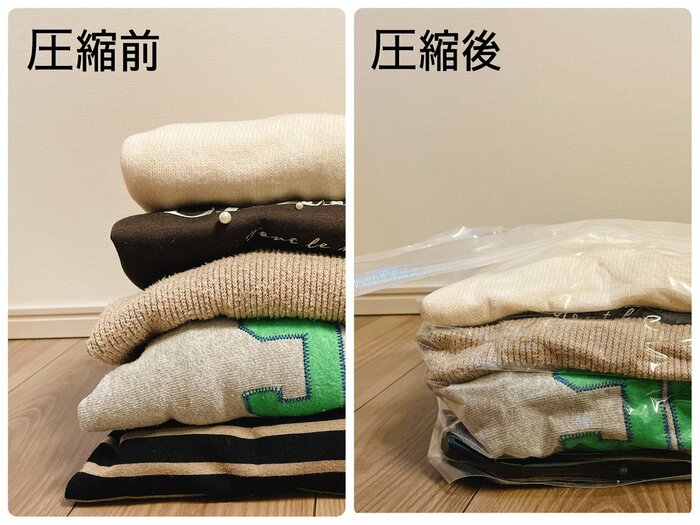 トレーナーやセーターなど5枚で試してみました