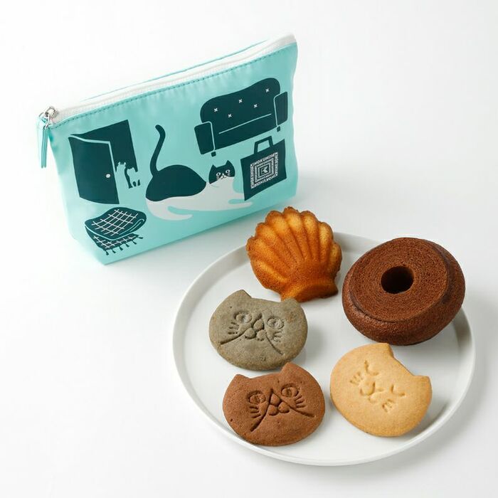 紀ノ国屋 ねこスイーツポーチ(ミントブルー)