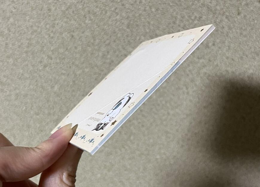 筆者撮影（セリア、mofusand　お手紙メモ）