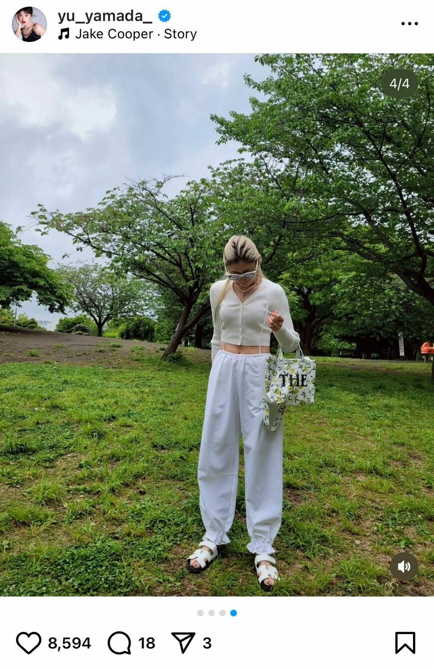 出所：山田優のInstagram（＠yu_yamada_）参照日：2025年6月5日