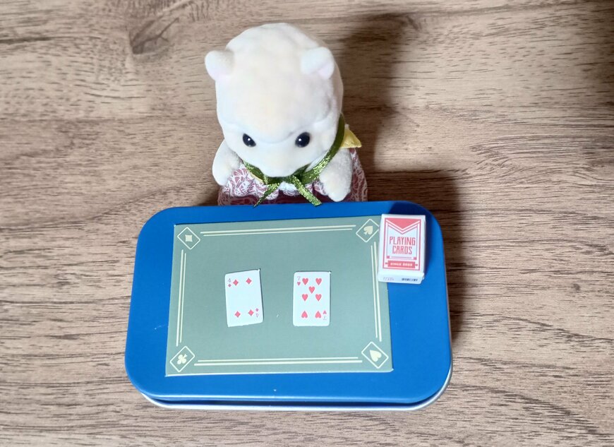 筆者撮影（セリア、4194 ぬい用 トランプ）