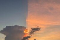 三重県で目撃された「半分に割れた夕空」　合成を疑ってしまうほど不思議な光景に衝撃