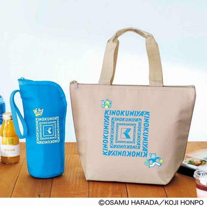 保冷機能付きのランチトートと、ペットボトルホルダーのセット