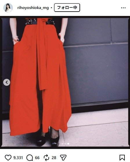 出所：吉岡里帆マネージャーInstagram（＠rihoyoshioka_mg） 参照日：2026年4月9日