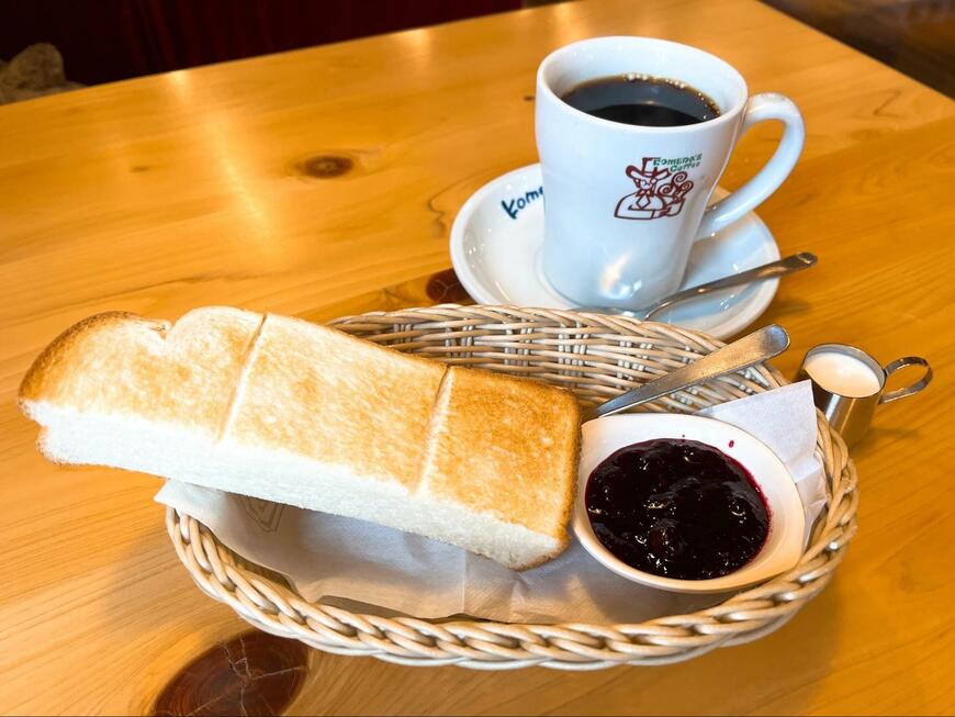 コメダ珈琲店のモーニングセット