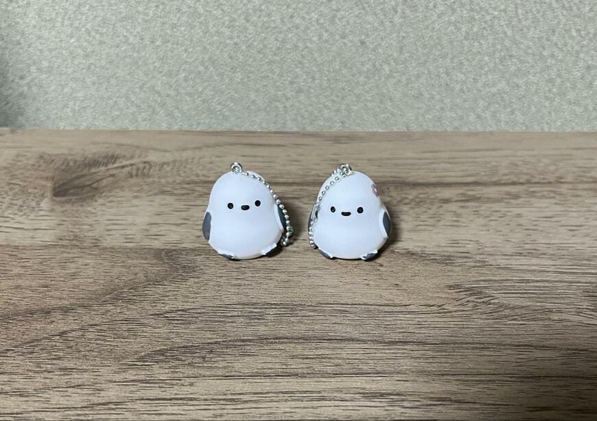 セリア、キーホルダー ぷっくりシマエナガ画像