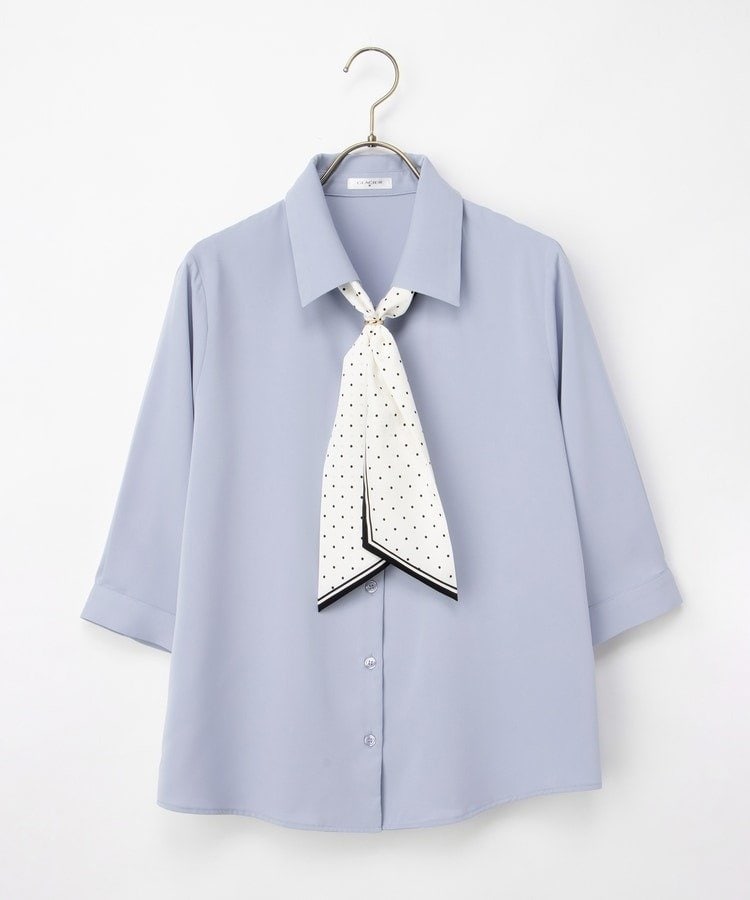 ハニーズ公式通販　６分袖スカーフ付ブラウス