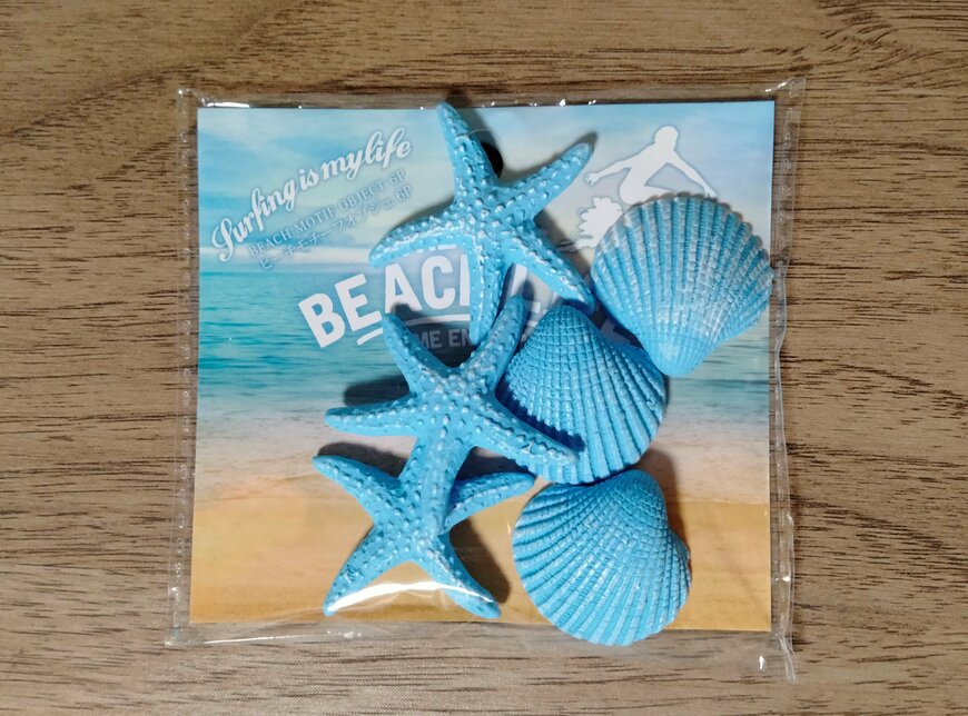 筆者撮影（セリア、ビーチモチーフオブジェ6P）