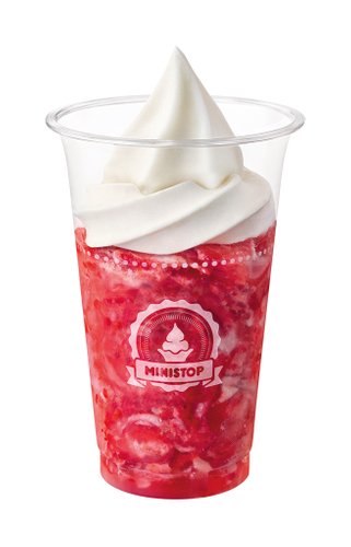 ミニストップの新商品：ハロハロ　果実氷いちご