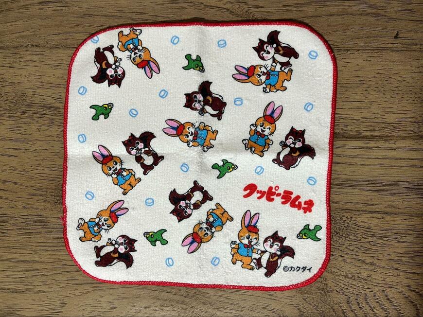 セリア、クッピーラムネ タオルハンカチ画像