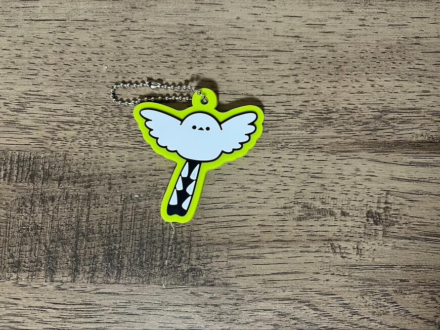 セリア、コウペンちゃん 邪エナガさん ラバーキーチェーン 画像