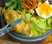 50代大工が作る【鱈の磯辺揚げ弁当】がもはやお魚定食！ボリュームのあるお弁当に「素敵」と反響