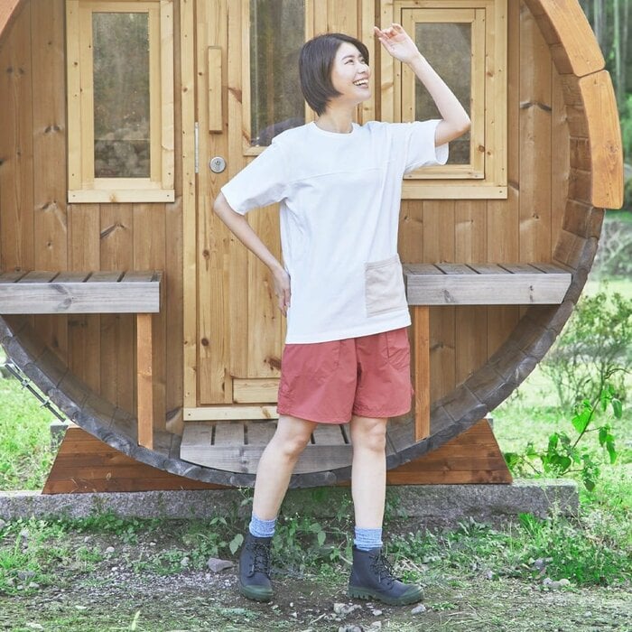 ワークマン、レディース防水サファリシューズ、商品着用例画像