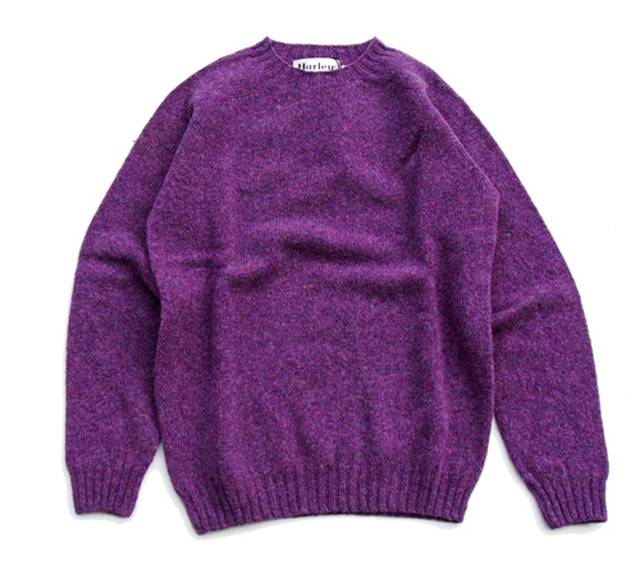 Harley of Scotland - CREWNECK SHETLAND WOOL SWEATER HEATER ¥16,280（税込）