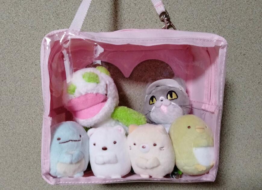 筆者撮影（セリア、ヲタコレ ぬいぐるみバッグ Lサイズ）